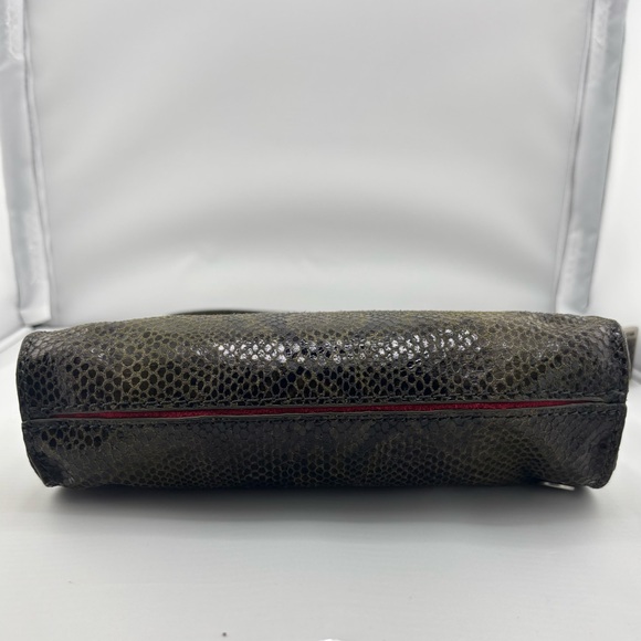 Hammitt Leather Snake Patterned Crossbody Small Tony Bag w/ Silver Hardware - Picture 9 of 9